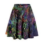 Trippy Dark Psychedelic High Waist Skirt
