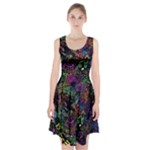Trippy Dark Psychedelic Racerback Midi Dress