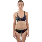 Trippy Dark Psychedelic Wrap Around Bikini Set