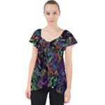 Trippy Dark Psychedelic Lace Front Dolly Top