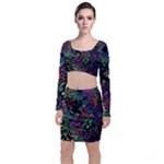 Trippy Dark Psychedelic Top and Skirt Sets