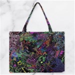 Trippy Dark Psychedelic Zipper Medium Tote Bag