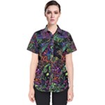 Trippy Dark Psychedelic Women s Short Sleeve Shirt