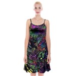 Trippy Dark Psychedelic Spaghetti Strap Velvet Dress