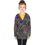 Trippy Dark Psychedelic Kids  Double Breasted Button Coat