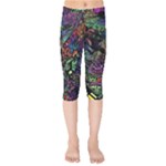 Trippy Dark Psychedelic Kids  Capri Leggings 