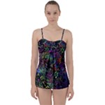 Trippy Dark Psychedelic Babydoll Tankini Set