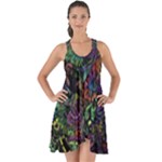 Trippy Dark Psychedelic Show Some Back Chiffon Dress