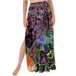 Trippy Dark Psychedelic Maxi Chiffon Tie-Up Sarong