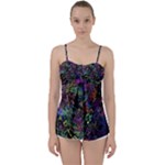 Trippy Dark Psychedelic Babydoll Tankini Top