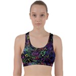 Trippy Dark Psychedelic Back Weave Sports Bra