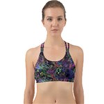 Trippy Dark Psychedelic Back Web Sports Bra