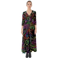 Button Up Boho Maxi Dress 