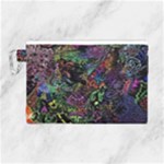 Trippy Dark Psychedelic Canvas Cosmetic Bag (Large)
