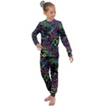 Trippy Dark Psychedelic Kids  Long Sleeve Set 