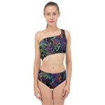 Trippy Dark Psychedelic Spliced Up Two Piece Swimsuit