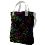 Trippy Dark Psychedelic Canvas Messenger Bag