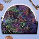 Trippy Dark Psychedelic Horseshoe Style Canvas Pouch