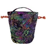 Trippy Dark Psychedelic Drawstring Bucket Bag