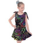 Trippy Dark Psychedelic Kids  Tie Up Tunic Dress