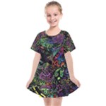Trippy Dark Psychedelic Kids  Smock Dress