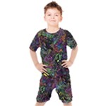 Trippy Dark Psychedelic Kids  T-Shirt and Shorts Set