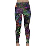 Trippy Dark Psychedelic Lightweight Velour Classic Yoga Leggings