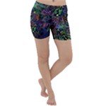Trippy Dark Psychedelic Lightweight Velour Yoga Shorts