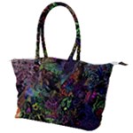 Trippy Dark Psychedelic Canvas Shoulder Bag
