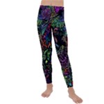 Trippy Dark Psychedelic Kids  Lightweight Velour Leggings