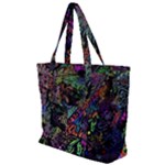 Trippy Dark Psychedelic Zip Up Canvas Bag