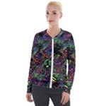 Trippy Dark Psychedelic Velvet Zip Up Jacket