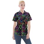 Trippy Dark Psychedelic Women s Short Sleeve Pocket Shirt