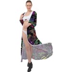 Trippy Dark Psychedelic Maxi Chiffon Beach Wrap