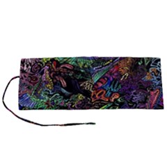 Trippy Dark Psychedelic Roll Up Canvas Pencil Holder (S) from ArtsNow.com