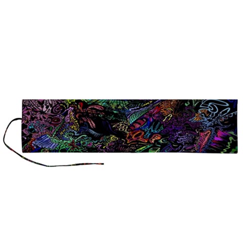 Trippy Dark Psychedelic Roll Up Canvas Pencil Holder (L) from ArtsNow.com