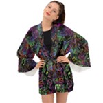 Trippy Dark Psychedelic Long Sleeve Kimono