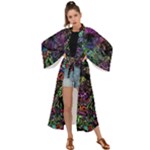 Trippy Dark Psychedelic Maxi Kimono