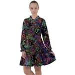 Trippy Dark Psychedelic All Frills Chiffon Dress