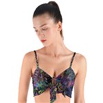 Trippy Dark Psychedelic Woven Tie Front Bralet