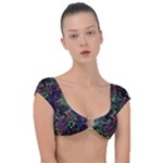 Trippy Dark Psychedelic Cap Sleeve Ring Bikini Top