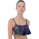 Trippy Dark Psychedelic Frill Bikini Top