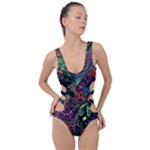 Trippy Dark Psychedelic Side Cut Out Swimsuit
