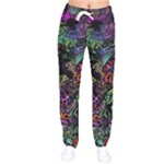 Trippy Dark Psychedelic Women Velvet Drawstring Pants