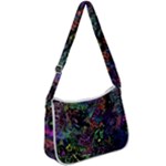 Trippy Dark Psychedelic Zip Up Shoulder Bag