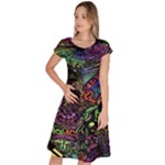 Trippy Dark Psychedelic Classic Short Sleeve Dress