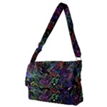 Trippy Dark Psychedelic Full Print Messenger Bag (M)