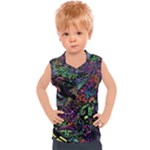 Trippy Dark Psychedelic Kids  Sport Tank Top