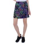 Trippy Dark Psychedelic Tennis Skirt
