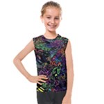 Trippy Dark Psychedelic Kids  Mesh Tank Top